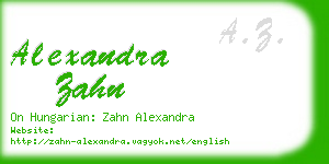 alexandra zahn business card